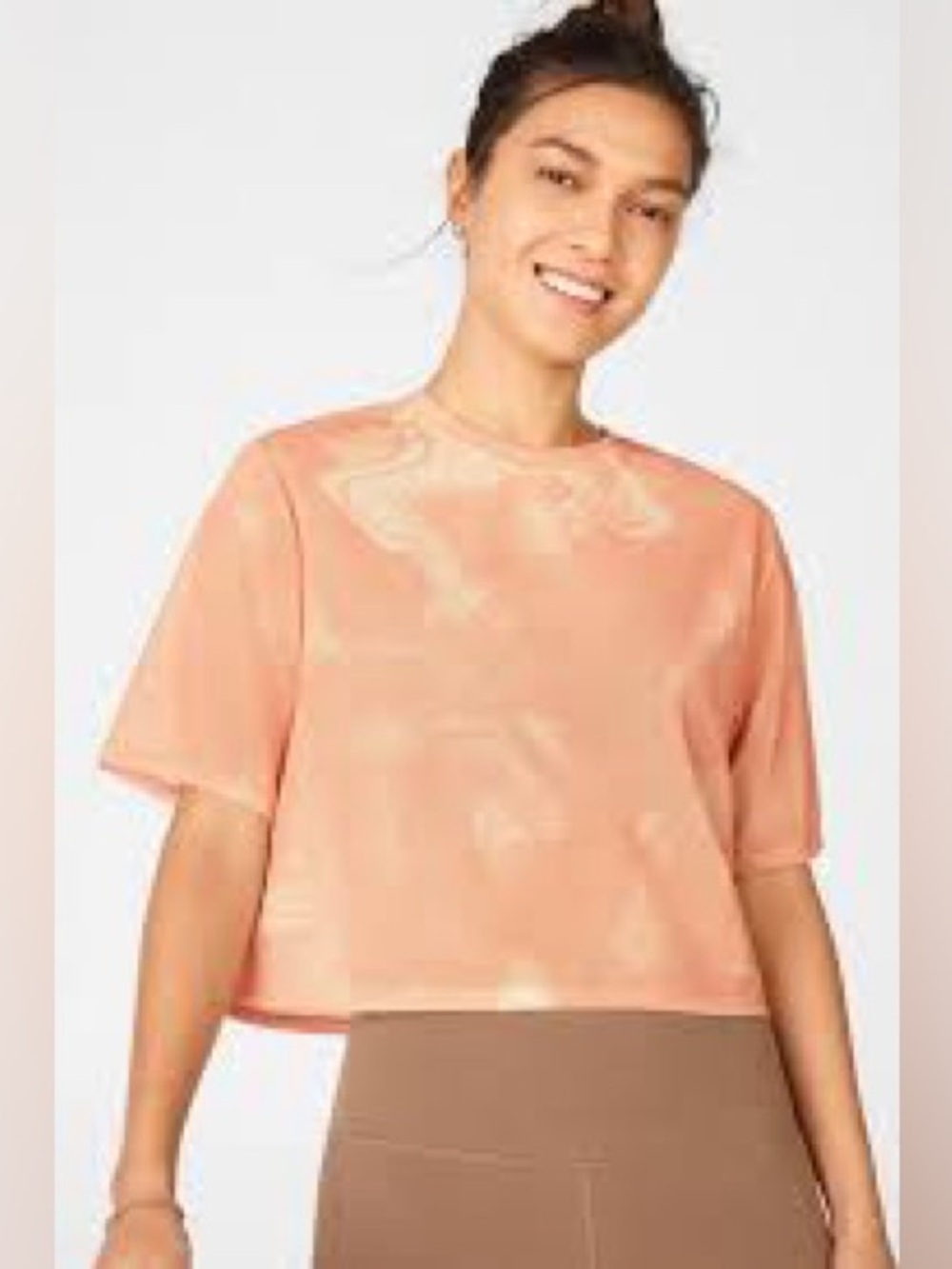 Fabletics Oversized Mesh Crop Top